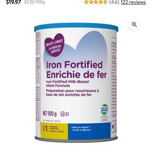 Parents Choice Iron Fortified Formula